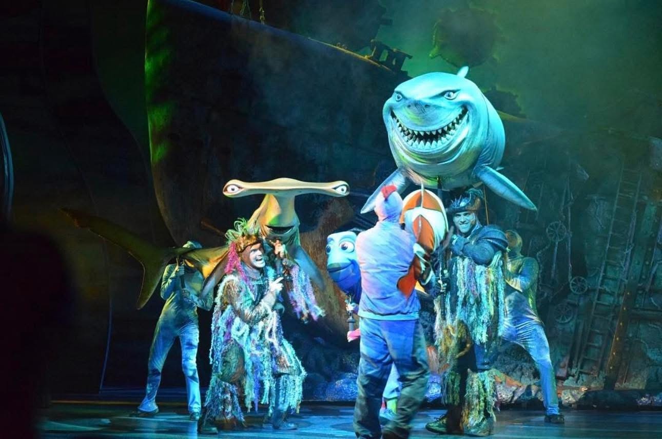 Logan as Anchor the shark in Finding Nemo - The Musical at Walt Disney World