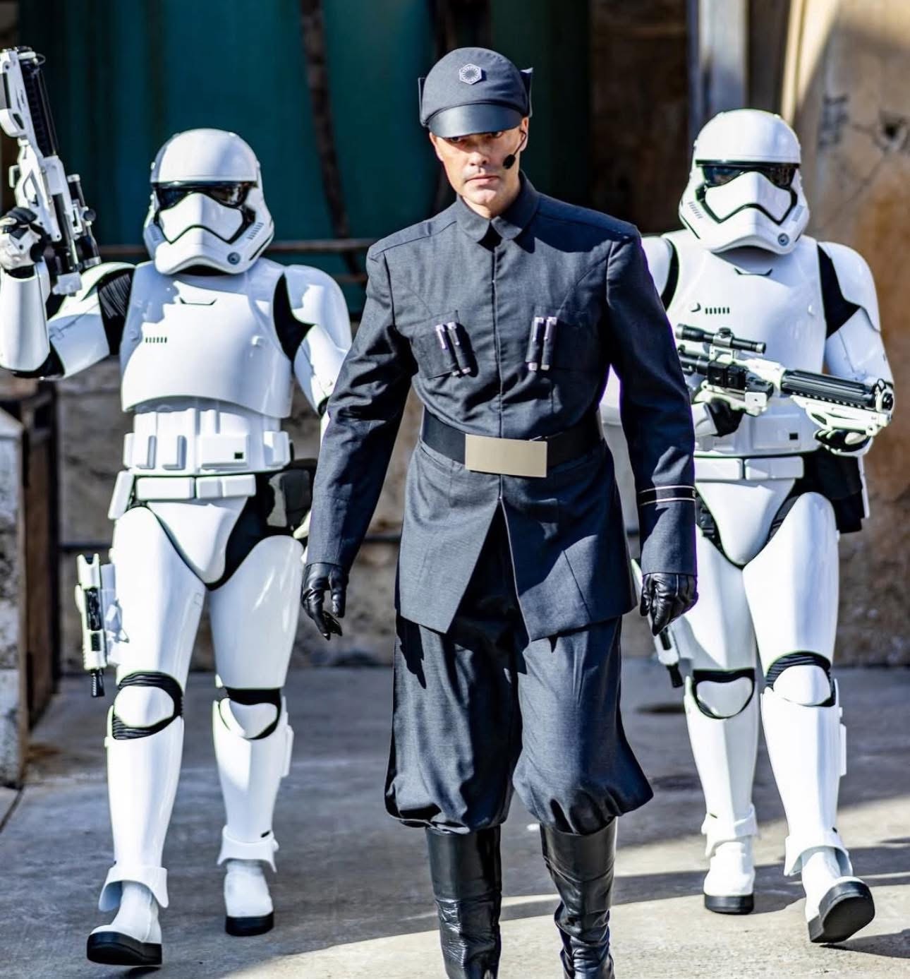 Logan as Lieutenant Agnon in Star Wars: Galaxy's Edge at Walt Disney World